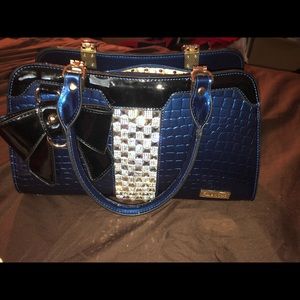 Cute blue purse used one time.